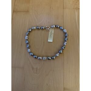 Monet Silver and Black Beaded Necklace